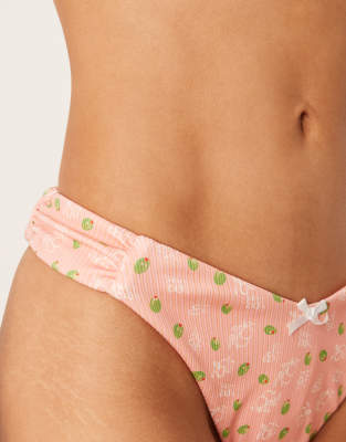 Dippin Daisys Dippin Daisy's Exclusive Olivia High Leg Bikini Bottom In Pink