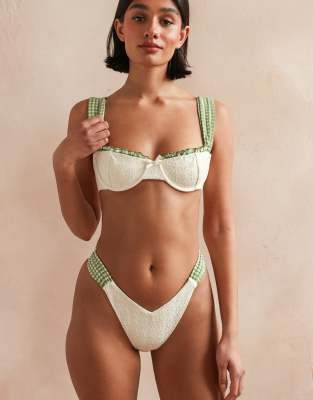 Dippin Daisys Èze Super Cheeky Bikini Bottoms In White