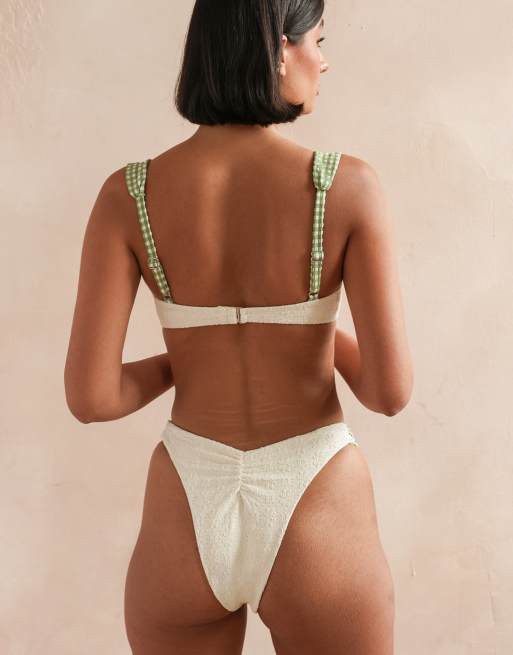 Dippin' Daisy's Èze super cheeky bikini bottoms in crème, 2 of 7