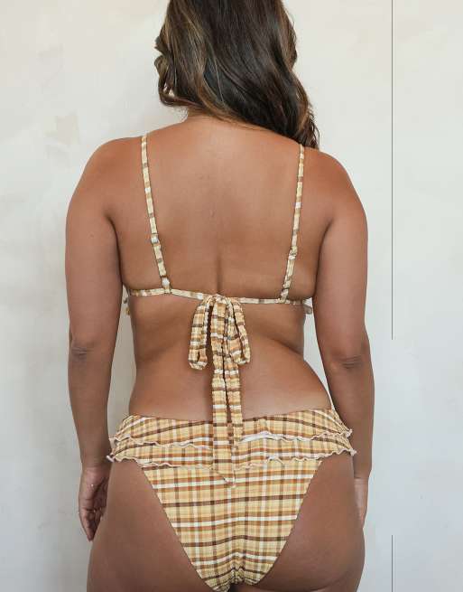 Dippin' Daisy's Forever yours triangle bikini top in vanilla latte, 7 of 7