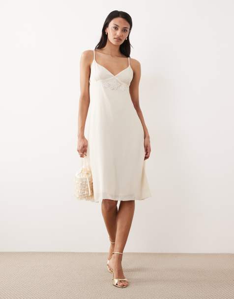 Dippin' Daisy's – Kurzes Braut-Trägerkleid in Weiß - view 1