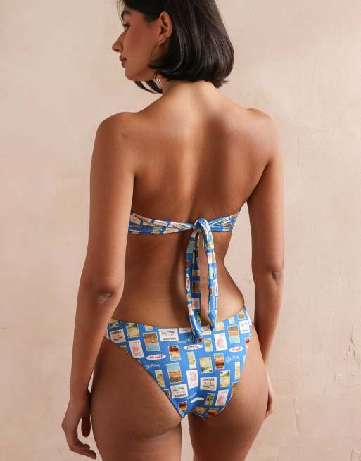 Dippin' Daisy's Lotus bandeau bikini top in côte d'azur, 2 of 4