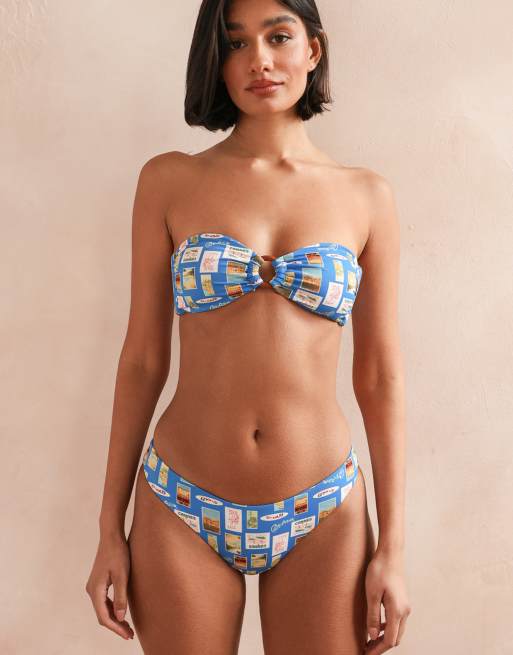 Dippin' Daisy's Lotus bandeau bikini top in côte d'azur, 4 of 4