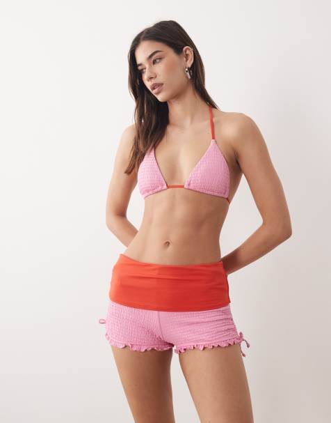 Dippin Daisys mini beach shorts in prism pink - view 1