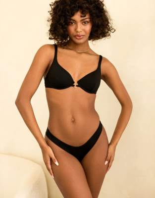 Dippin Daisys Nocturnal Cheeky Bikini Bottom In Black
