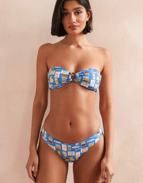 Dippin' Daisy's Nocturnal cheeky bikini bottoms in côte d'azur - view 1
