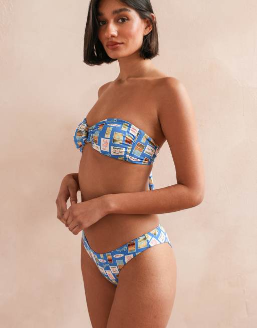 Dippin' Daisy's Nocturnal cheeky bikini bottoms in côte d'azur, 3 of 4