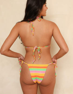 Dippin Daisys Palm Triangle Bikini Top In Multi