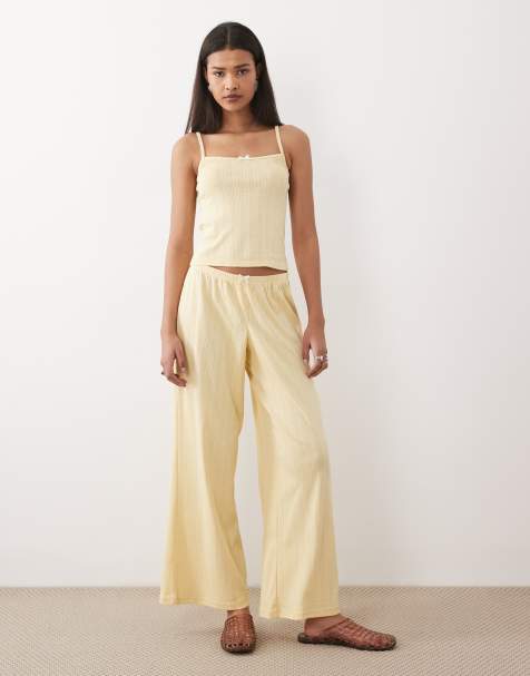 Dippin Daisys pointelle co-ord in vanilla custard - view 1