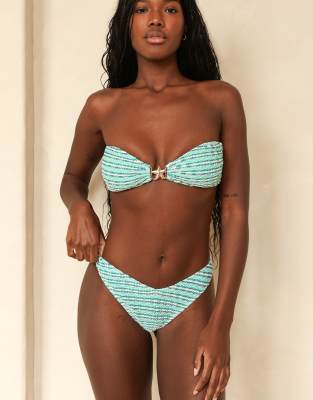 Dippin Daisys Polo Super Cheeky Bikini Bottom In Blue