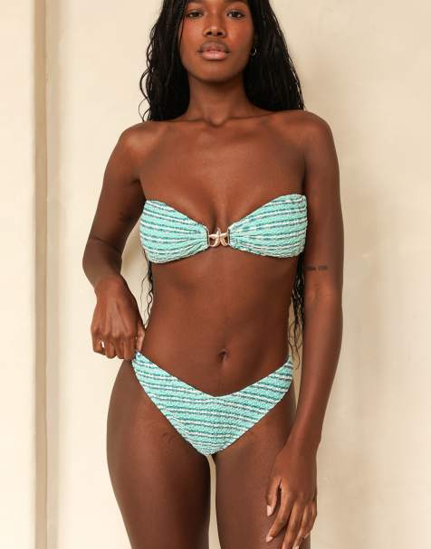 Dippin' Daisy's Polo super cheeky bikini bottom in moon pool - view 1
