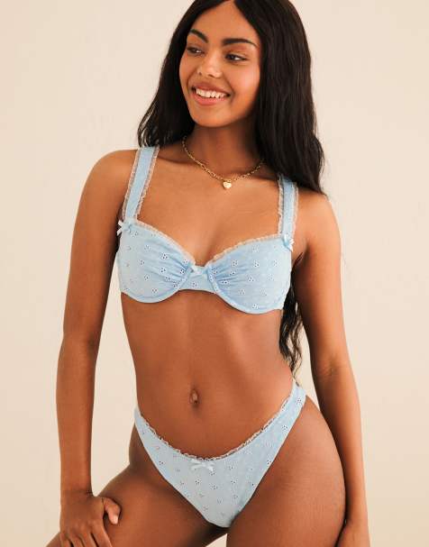 Dippin' Daisy's Priscilla underwire bikini top in baby blue