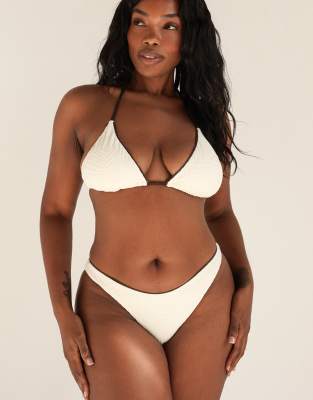 Dippin Daisys Rosette Super Cheeky Bikini Bottom In White