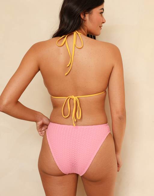 Dippin' Daisy's Seashore cheeky bikini bottom in sachet pink, 2 of 7