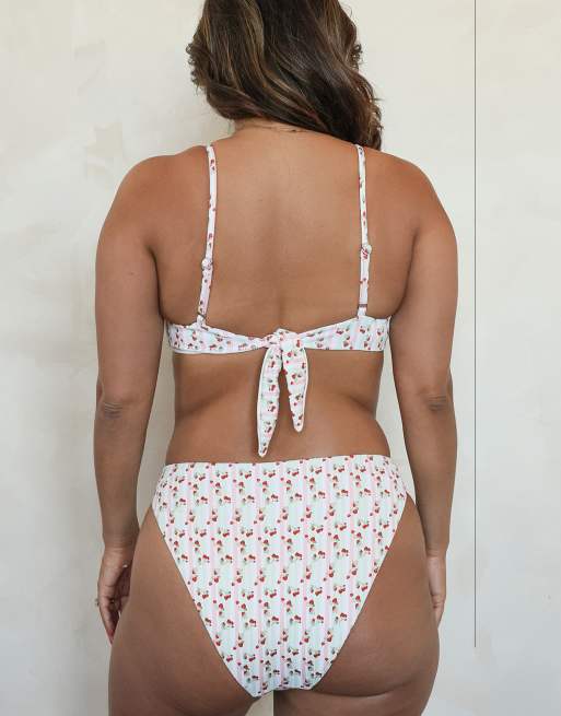 Dippin' Daisy's Toffee cheeky bikini bottom in strawberry matcha, 7 of 7