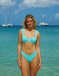 [Dippin' Daisy's] Dippin' Daisy's x Ash & Tay aqua sky underwire bikini top in blue S Mid blue