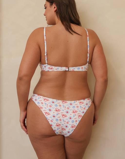 Dippin' Daisy's Zen knotted triangle bikini top in bonjour, 7 of 7
