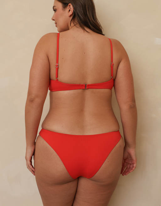 Dippin' Daisy's Zen knotted triangle bikini top in grenadine, 7 of 7