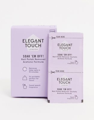 фото Диски для снятия гель-лака с ногтей elegant touch - soak 'em off-бесцветный