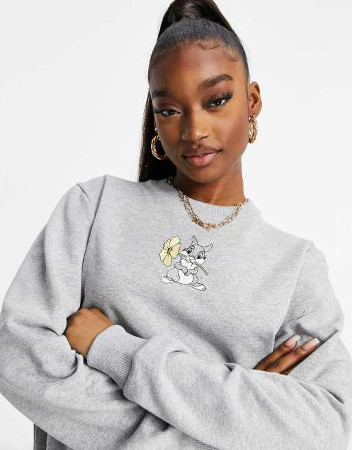 Disney Bambi thumper ASOS embroidered | in sweatshirt grey