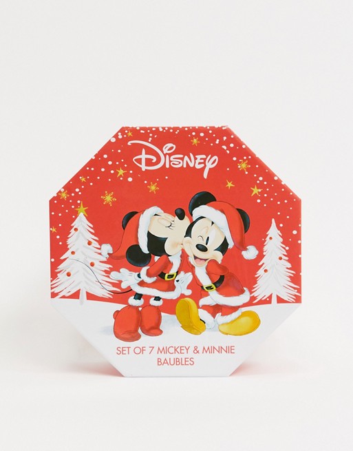 Disney Christmas baubles set of 7