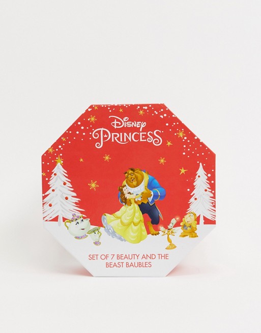 Disney Christmas beauty and the beast baubles