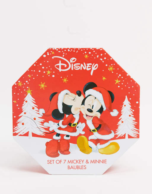 Disney - Christmas - Mickey en Minnie - Set met 7 kerstballen, 4 van 4
