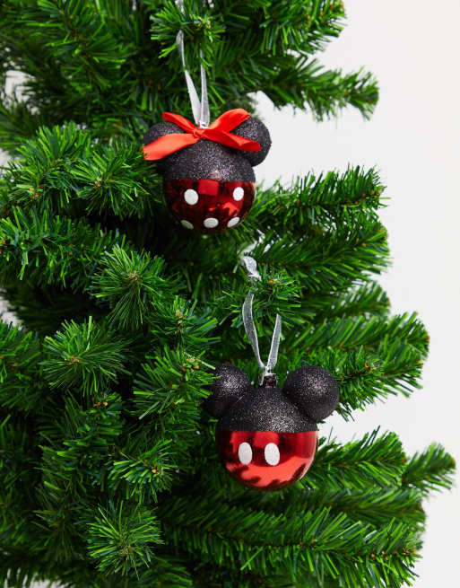 Disney – Julgranskulor med Musse och Mimmi Pigg i 2-pack