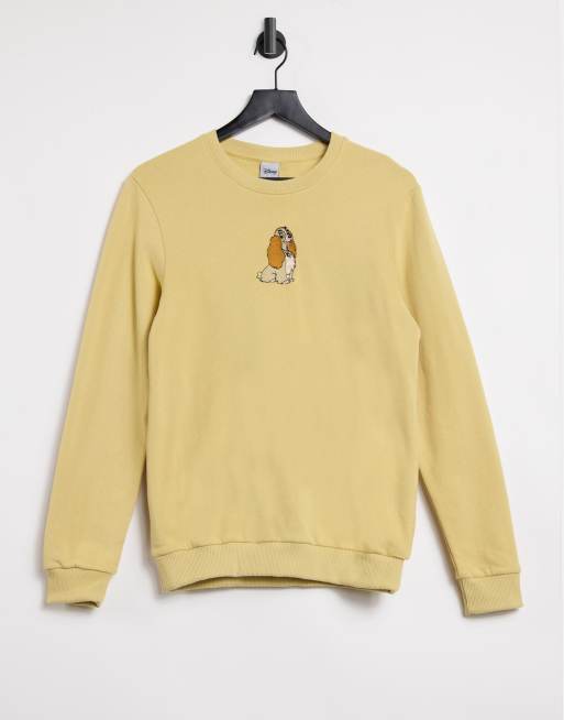 Disney - La Belle et le Clochard - Sweat brodé - Fauve