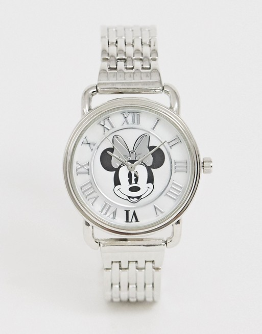 Disney minnie mouse ladies bracelet watch in silver