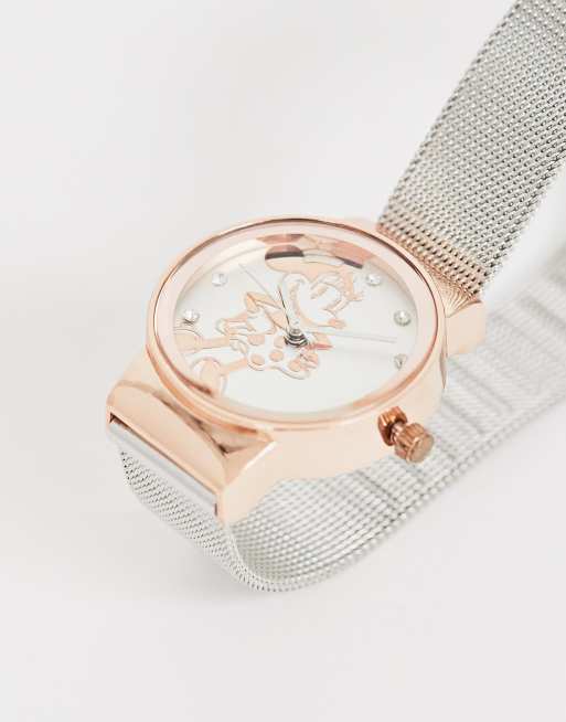 Rose gold minnie mouse watch hot sale