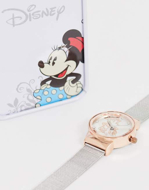 Rose gold minnie mouse watch sale