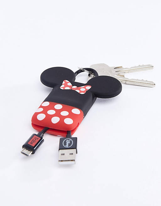 Disney Minnie Mouse Mini Keyring USB Sync & Charge Cable