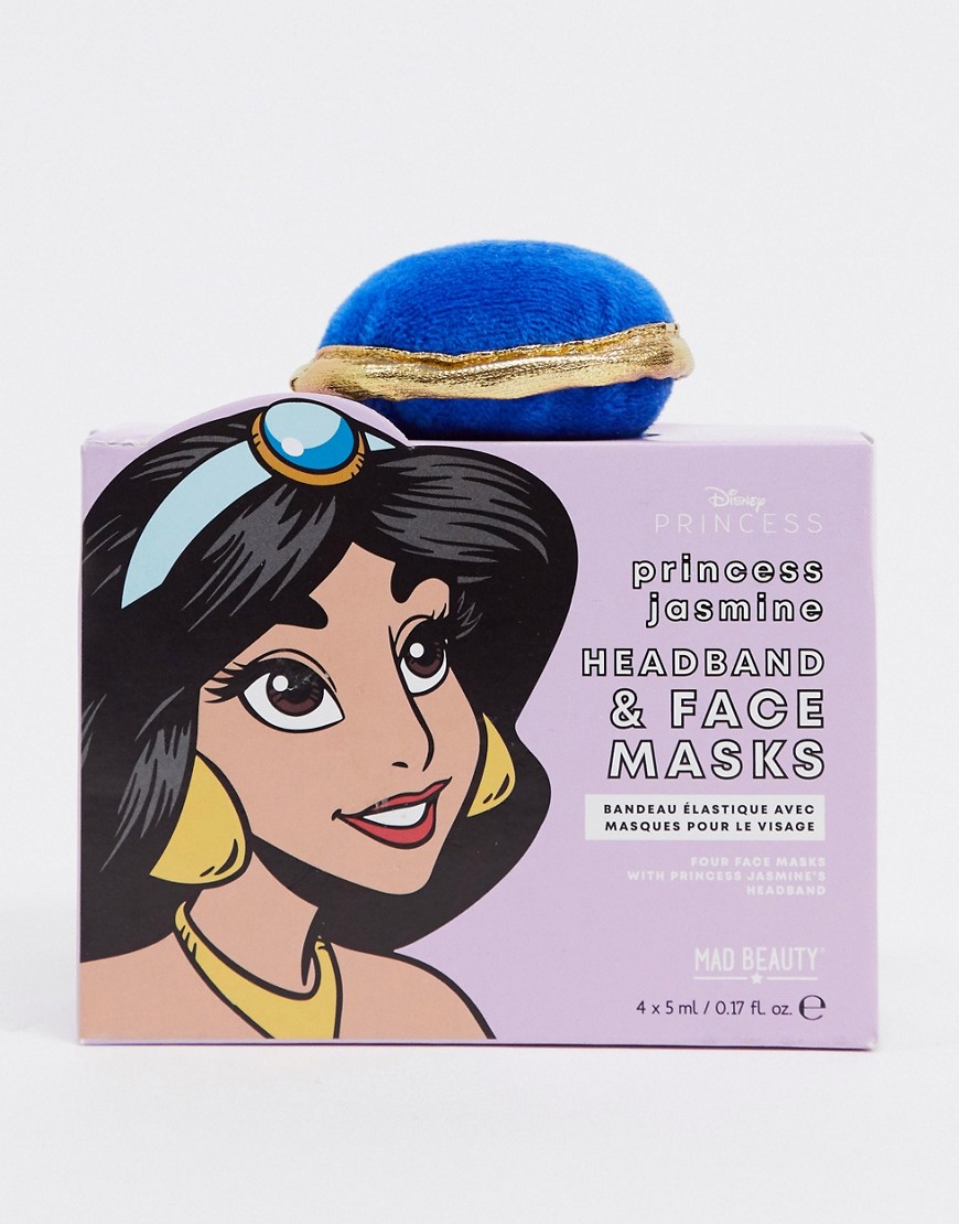 disney pop princess face mask & headband jasmine gift set-no colour