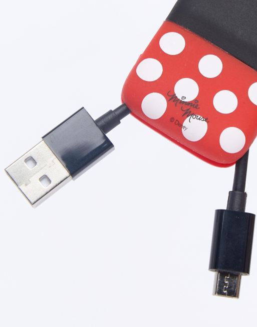 Disney - Portachiavi mini di Minnie con cavo USB sincronizzazione e carica