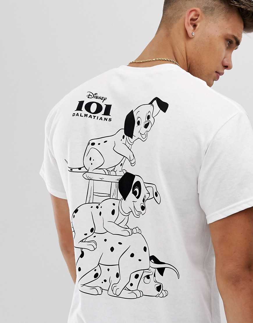 Disney – T-shirt med motiv från Pongo och de 101 dalmatinerna-Vit