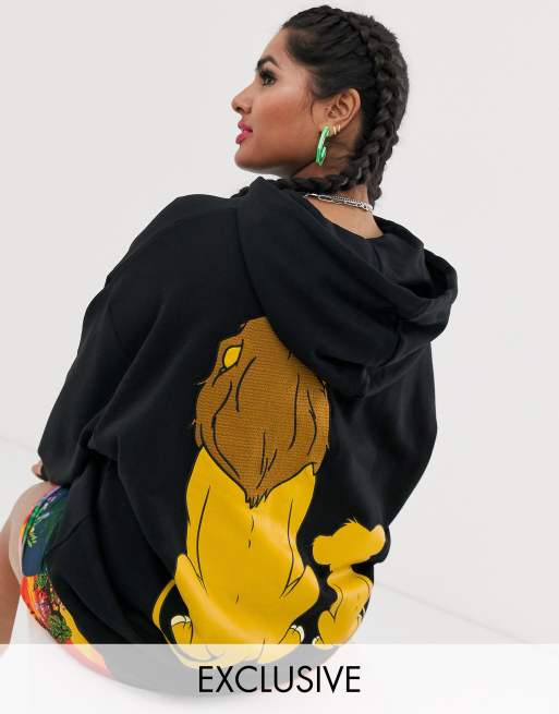 NEWDisney The Lion King Hoodie Women's Sweatshirt Soft Long Sleeve Black  Size XL