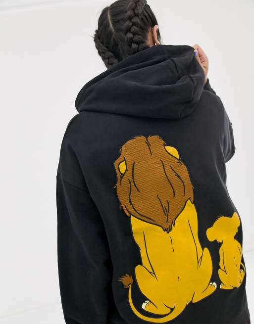 Disney The Lion King x ASOS DESIGN Curve oversized hoodie with Simba and Mufasa back print