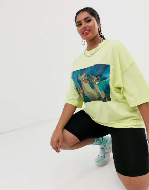 Disney The Lion King x ASOS DESIGN Curve oversized t shirt with