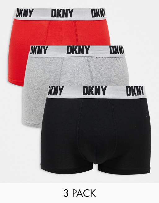 DKNY 3 pack crossett modal trunks in black