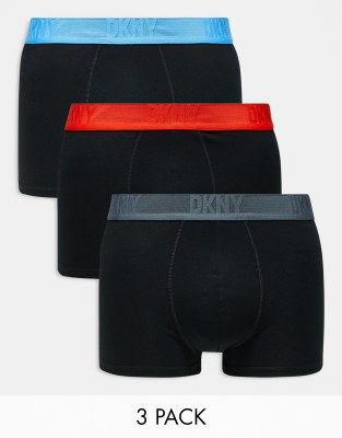 DKNY 3 pack daly trunks in black