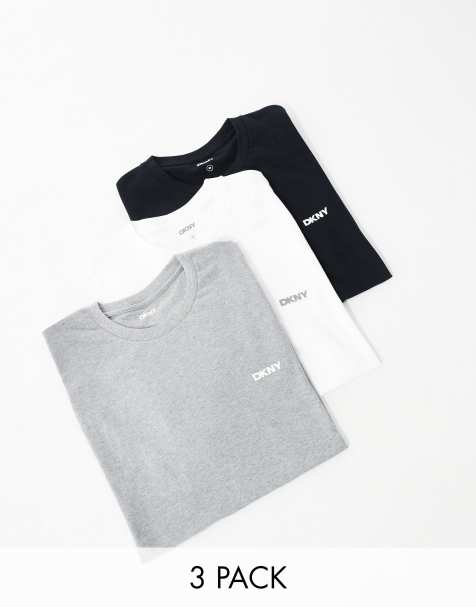 DKNY 3 pack giant tees in black - view 1