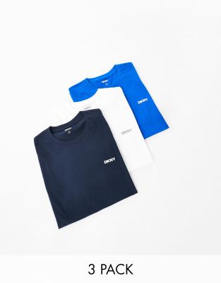 DKNY 3 pack giant tees in navy - view 1