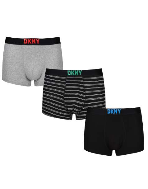 DKNY 3 pack moline trunks in black - view 1