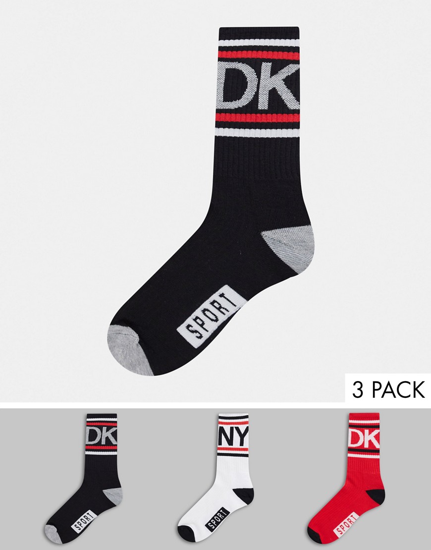 DKNY 3 pack sports sock-Multi
