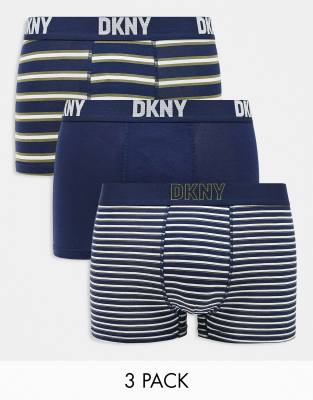 DKNY 3 pack tocoma modal trunks in navy