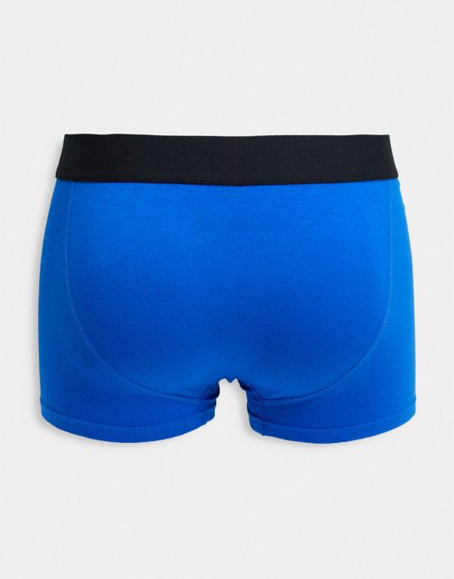 DKNY Mens Boxers in Black/Blue/Pattern, Super Soft 95% Cotton with  Metallic Elasticated Waistband