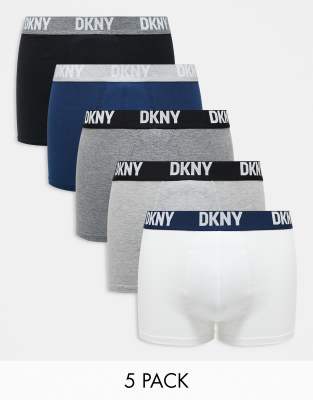 DKNY 5 pack portland trunks in grey