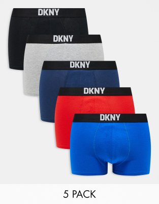 DKNY 5 pack walpi trunks in black