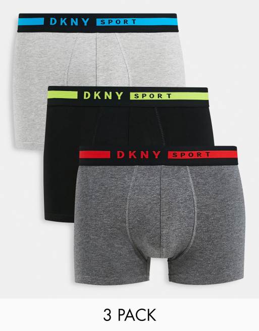 DKNY – Ajo – Zestaw 3 par szarych bokserek